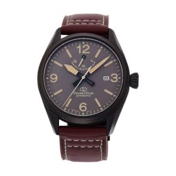 Orient Star RE-AU0202N Мъжки часовник - Спортен Автоматичен, Кафяв Циферблат, 41мм, Резерв 50ч, 100м Водоуст., Фосфоресциращ, Кожена Каишка