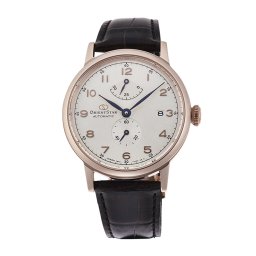 Orient Star RE-AW0003S Мъжки часовник - Автоматичен, Сив Циферблат, 39мм, Резерв 50ч, 50м Водоуст., Кожена Каишка, Прозрачен Гръб