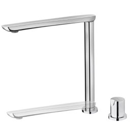 Кухненски смесител Teka FO 985 UNDER WINDOW, За монтаж под прозорец, Въртящ се чучур, Хром