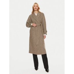Tommy Hilfiger Вълнено палто WW0WW43159 Бежов Regular Fit