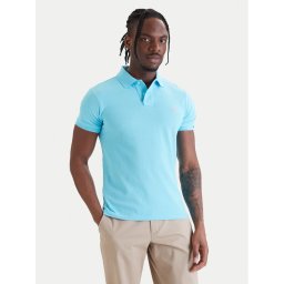 Polo Ralph Lauren Тениска с яка и копчета Core Replen 710795080 Син Slim Fit