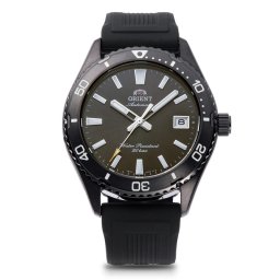Orient RA-AC0Q10N Mako 40 Мъжки часовник - Автоматичен, Сив Циферблат, Черна Силиконова Каишка, Дата, 39.9 мм, 200м Водоуст.