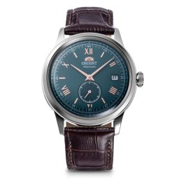 Orient RA-AP0102E Мъжки часовник - Автоматичен, Зелен Циферблат, Кафява Кожена Каишка, Дата, 38.4 мм, 30м Водоуст.