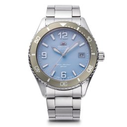 Orient RA-WJ0005L Мъжки часовник - Соларен, Спортен Водолазен, Син Циферблат, Въртящ се Безел, 39.9 мм, 200м Водоуст.