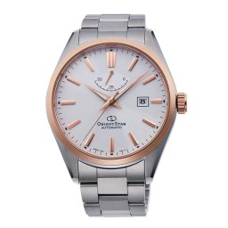 Orient Star RE-AU0401S Мъжки часовник - Автоматичен, Бял Циферблат, Дата, 42 мм, 50м Водоуст., Стоманена Верижка
