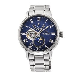 Orient Star RE-AY0103L Мъжки часовник - Автоматичен, Уникален Циферблат "Вода", Лунна Фаза, Дата, 41 мм, 50м Водоуст.