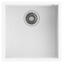 Мивка Teka Square 40.40 TG, Гранит, За шкаф, 50 см, Бял