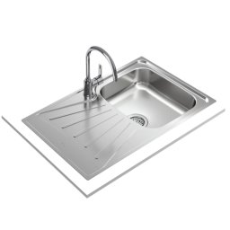 Мивка Teka Starbright 45 E-XM 1B 1D МИКРОЛЕН, Обръщаема, За шкаф със светъл отвор, 45 см, Инокс