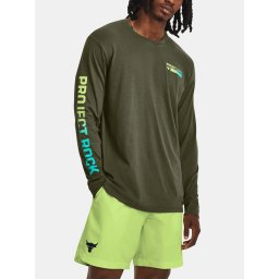 Khaki T-shirt Under Armour UA PJT ROCK BRAHMA LS