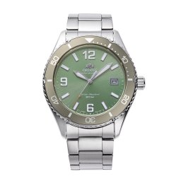 Orient RA-WJ0001E Мъжки часовник - Соларен, Спортен Водолазен, Зелен Циферблат, Въртящ се Безел, 39.9 мм, 200м Водоуст.