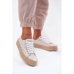 Дамски Тенис обувки с Платформа и Плетка Lee Cooper