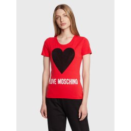 LOVE MOSCHINO Тишърт W4H1932E 1951 Червен Slim Fit