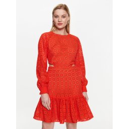 MICHAEL Michael Kors Ежедневна рокля MS381M68BK Оранжев Regular Fit