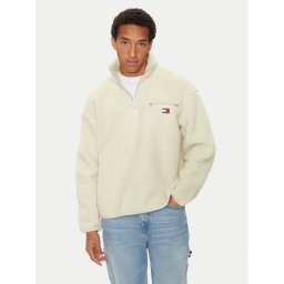 Tommy Jeans Анорак Teddy DM0DM19242 Екрю Relaxed Fit