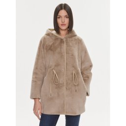 Liu Jo Кожено палто MF3069 E0863 Бежов Regular Fit
