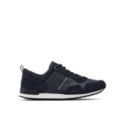 Tommy Hilfiger Сникърси Iconic Leather Suede Mix Runner FM0FM00924 Тъмносин
