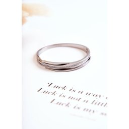 Дамска стоманена гривна с циркони