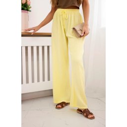 Kesi Włoski Muslin pants with a wide leg yellow