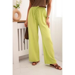 Kesi Włoski Muslin pants with a wide leg kiwi