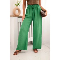 Kesi Włoski Muslin pants with a wide leg green