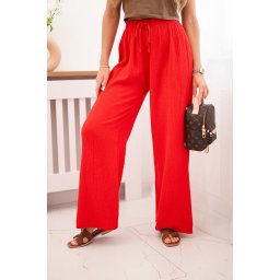 Kesi Włoski Muslin pants with a wide leg red