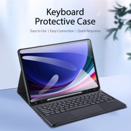 DUX DUCIS кожен калъф с Bluetooth клавиатура и тъчпад за Samsung Galaxy Tab S9+ / S9 FE+