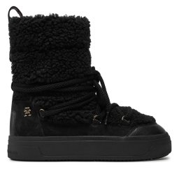 Апрески Tommy Hilfiger Lace-Up Faux Shearling Snowboot FW0FW08252 Черен