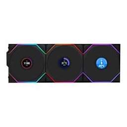 UNI FAN TL-LCD Wireless 120 Black Reverse (3pcs & Controller)