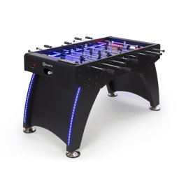 KLARFIT Arrowhead, футбол за маса, 117 x 68, LED осветление, автоматично броене на головете, черна (FIT4-LEDSoccerArrowh)