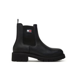 Tommy Jeans Боти тип челси Tjw Chelsea Leather Boot EN0EN02825 Черен