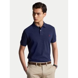 Polo Ralph Lauren Тениска с яка и копчета 710680784292 Тъмносин Custom Slim Fit