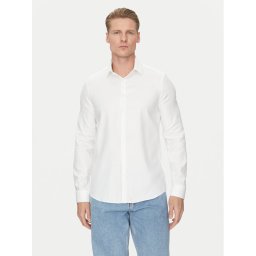 Calvin Klein Риза K10K114316 Бял Slim Fit