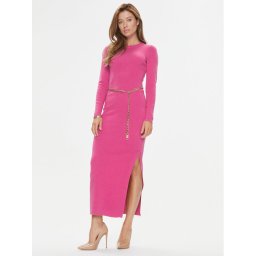 MICHAEL Michael Kors Плетена рокля MF381UN4VR Розов Slim Fit