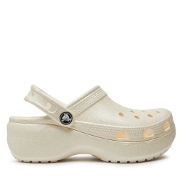 Чехли Crocs Classic Platform Glitter Clog W 207241 Екрю