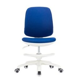 Детски стол RFG Candy Foot White, дамаска, синя седалка, синя облегалка