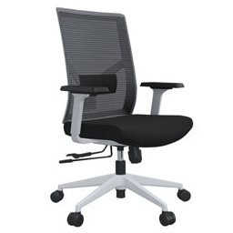 Работен стол RFG Snow W, до 120кг. макс тегло, дамаска, лумбална упора, черен