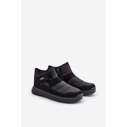 Insulated men's winter boots Progress black snow boots
