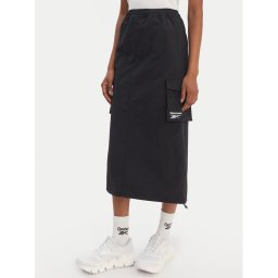 Reebok Миди пола Gabrielle RK25513CCW Черен Regular Fit