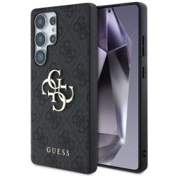 Гръб Guess за Samsung Galaxy S25 Ultra, PU, 4G Metal Logo Case, Черен