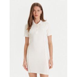 Guess Плетена рокля V5YK00 KCX12 Екрю Regular Fit