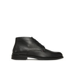Tommy Hilfiger Зимни обувки Corporate Hilfiger Lth Boot FM0FM05697 Черен