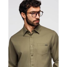 Мъжка риза с омбре принт и джоб