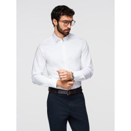 Мъжка риза Ombre REGULAR FIT с джоб - сива