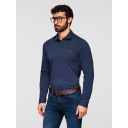 Мъжка риза Ombre REGULAR FIT с джоб - сива