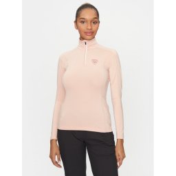 Rossignol Суитшърт от техническо трико Classique RLMWL08 Розов Slim Fit