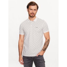 JOOP! Тениска с яка и копчета 30036150 Бял Modern Fit