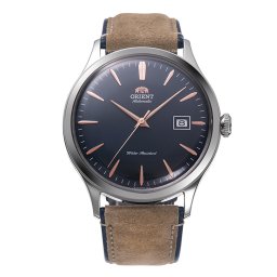 Orient RA-AC0P02L Мъжки часовник - Класически, Автоматичен, Тъмносин циферблат, Веган кожа, Минерално стъкло