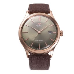Orient RA-AC0P04Y Мъжки часовник - Класически, Автоматичен, Бронзов циферблат, Веган кожа, Минерално стъкло