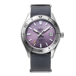 Orient RA-AC0Q07V Часовник - Спортно-елегантен, Унисекс, Автоматичен, Лилав циферблат, Сапфир, Кожа, 20 ATM