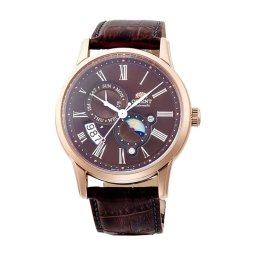 Orient RA-AK0009T Classic Мъжки часовник - Автоматичен, Кафяв кожа, Сапфир, Лунна фаза, Неръждаема стомана